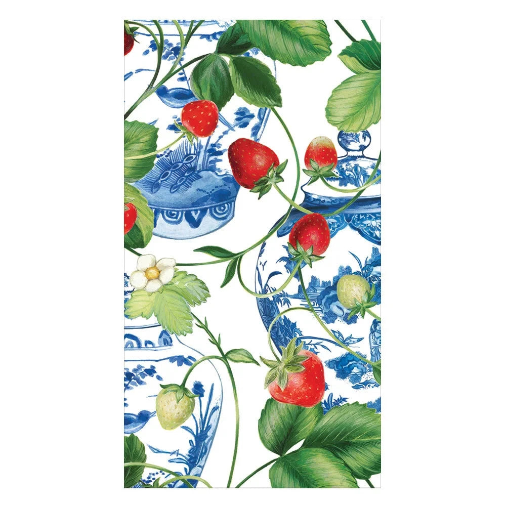 Strawberries and Cream Guest Towel Napkins Guest Towels Caspari 