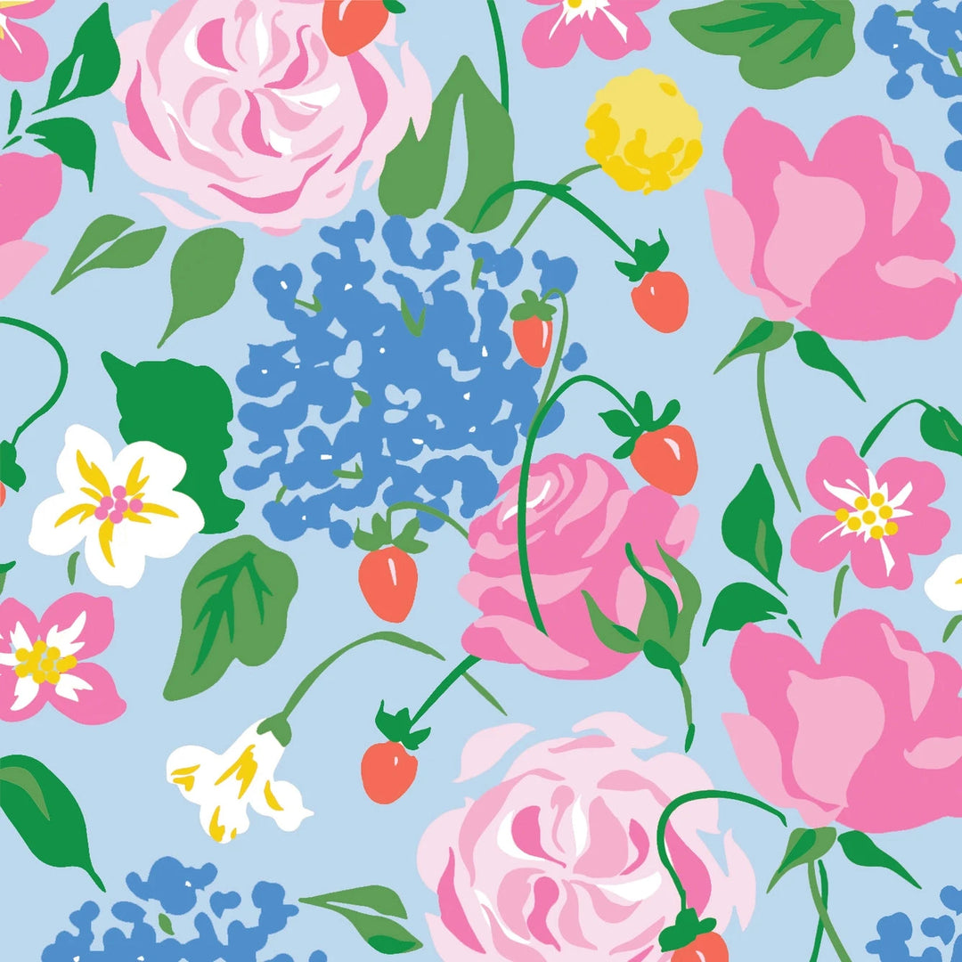 Strawberry Floral Wrapping Paper Roll Wrapping Paper WH Hostess 