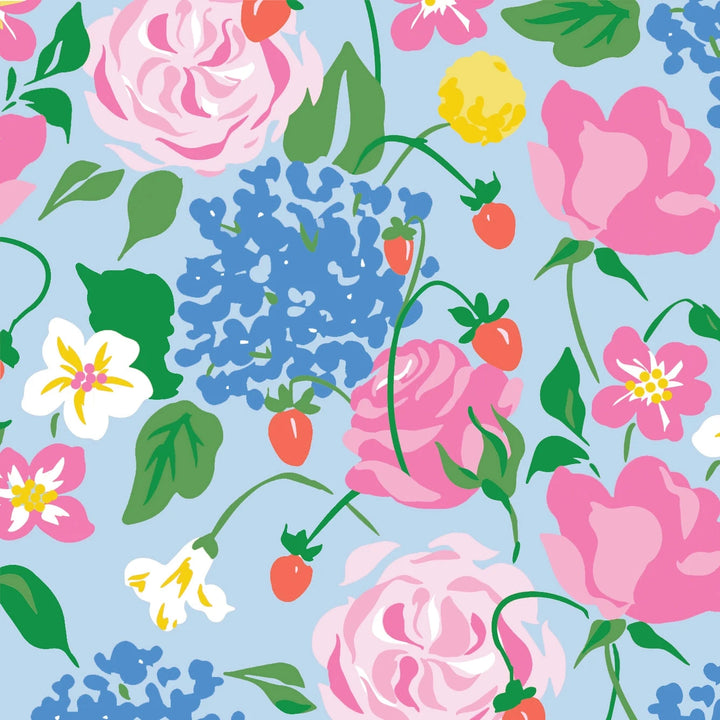 Strawberry Floral Wrapping Paper Roll Wrapping Paper WH Hostess 