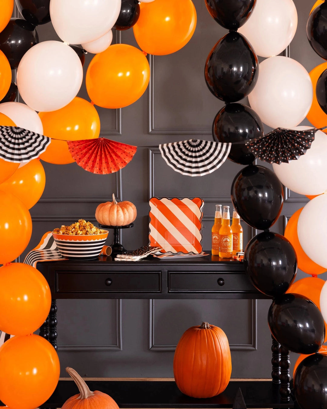 Striped Halloween 10" Paper Plate Sets Paper Plates My Mind's Eye 