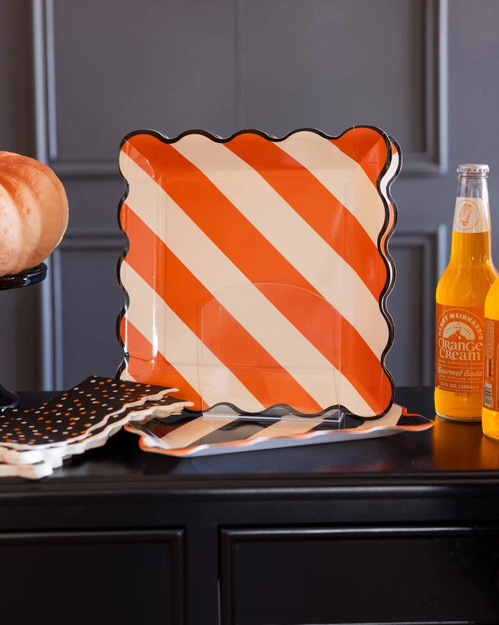 Striped Halloween 10" Paper Plate Sets Paper Plates My Mind's Eye 