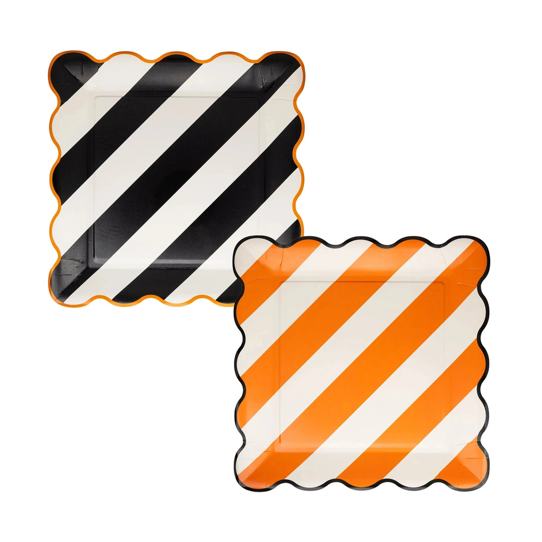 Striped Halloween 10" Paper Plate Sets Paper Plates My Mind's Eye 
