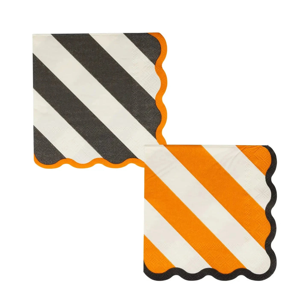 Striped Halloween Cocktail Napkin Set Guest Towels My Mind's Eye 