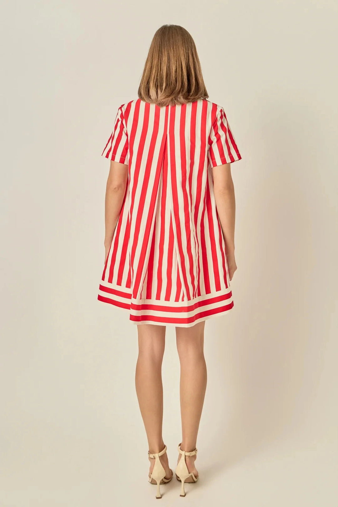 Striped Mini Shirt Dress Womens Dress English Factory 