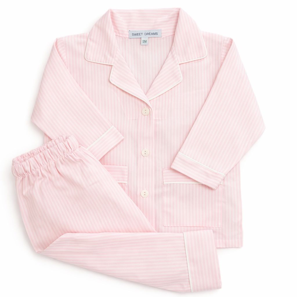 Striped Pajamas - Pink Child Pajamas Sweet Dreams 