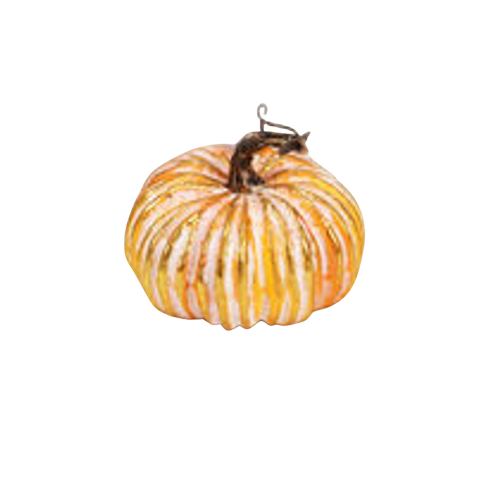 Styrofoam Gold Detailed Pumpkins Halloween Decor 180 Degrees 4.5" 