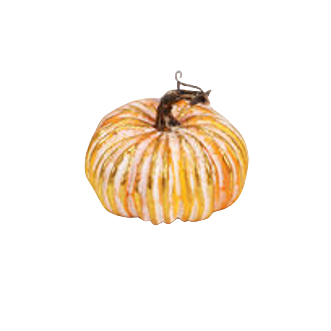Styrofoam Gold Detailed Pumpkins Halloween Decor 180 Degrees 4.5" 