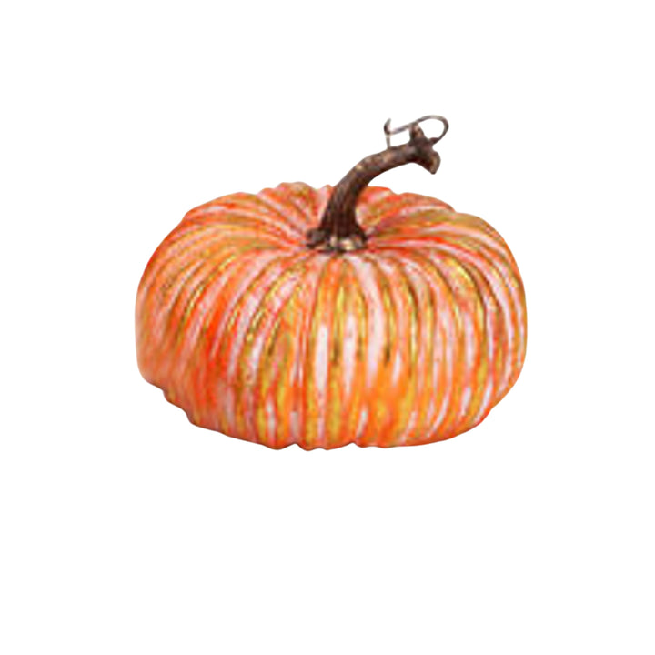 Styrofoam Gold Detailed Pumpkins Halloween Decor 180 Degrees 5.75" 