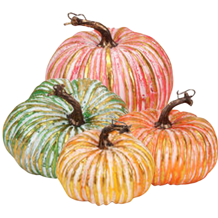 Styrofoam Gold Detailed Pumpkins Halloween Decor 180 Degrees 