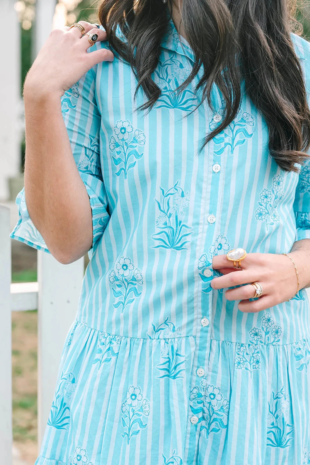 Sullivan Swing - Bluebell Stripe Womens Dress Victoria Dunn 