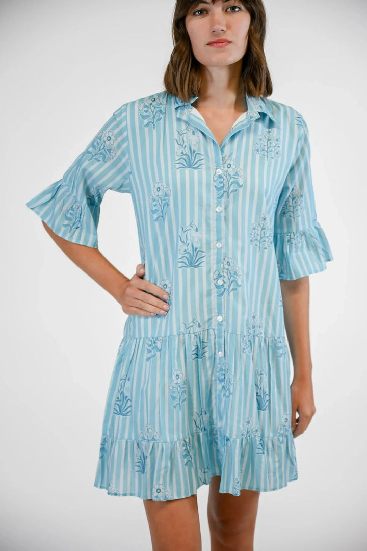 Sullivan Swing - Bluebell Stripe Womens Dress Victoria Dunn 