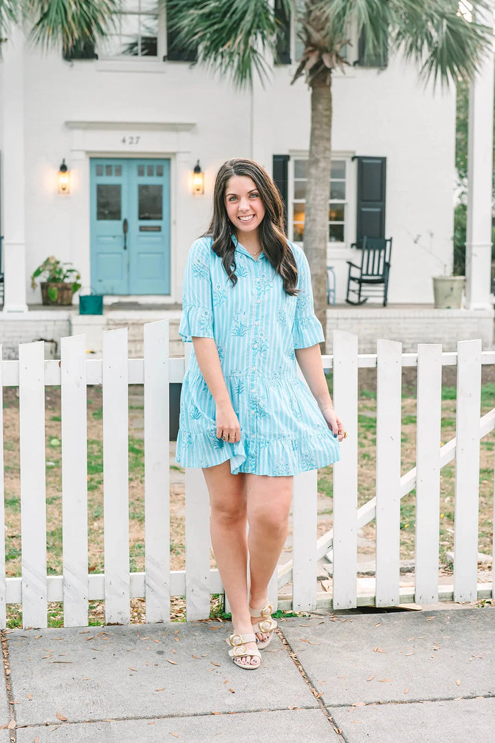 Sullivan Swing - Bluebell Stripe Womens Dress Victoria Dunn 