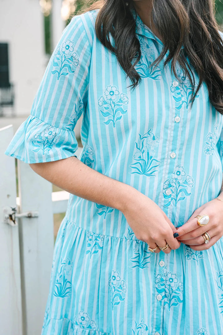 Sullivan Swing - Bluebell Stripe Womens Dress Victoria Dunn 