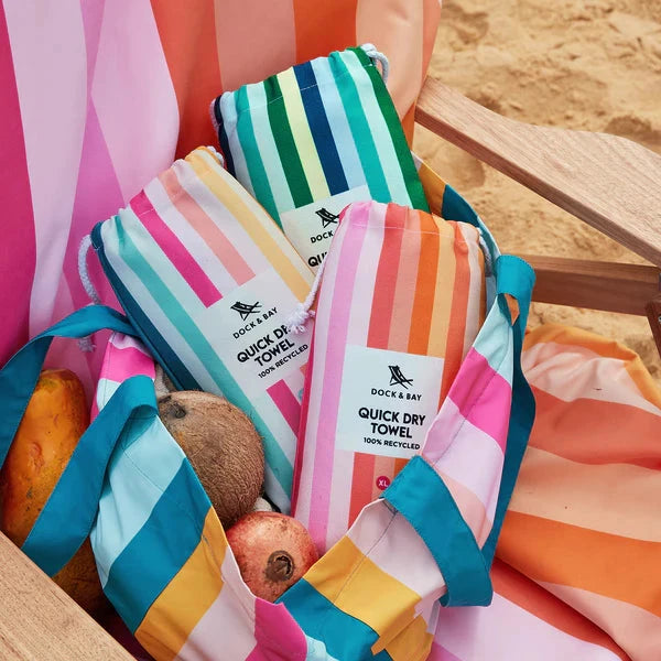 Summer Cabana Quick Dry Towel - Extra Large Beach Towels Dock and Bay 