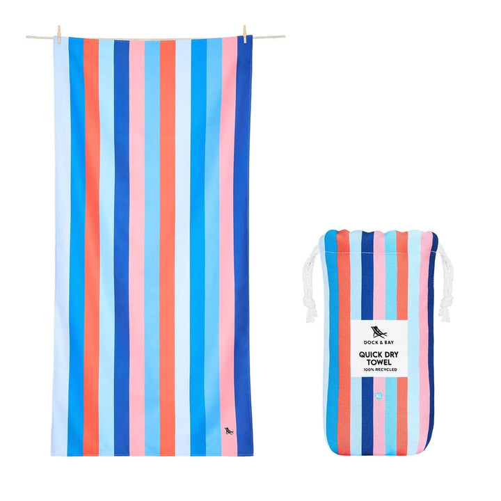 Summer Cabana Quick Dry Towel - Extra Large Beach Towels Dock and Bay Ocean Pavilion 