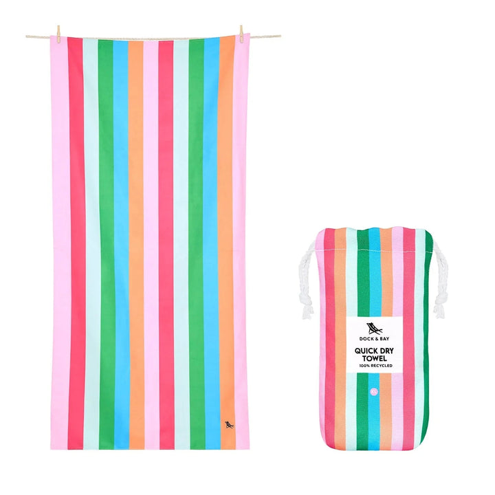 Summer Cabana Quick Dry Towel - Extra Large Beach Towels Dock and Bay Tutti Frutti 