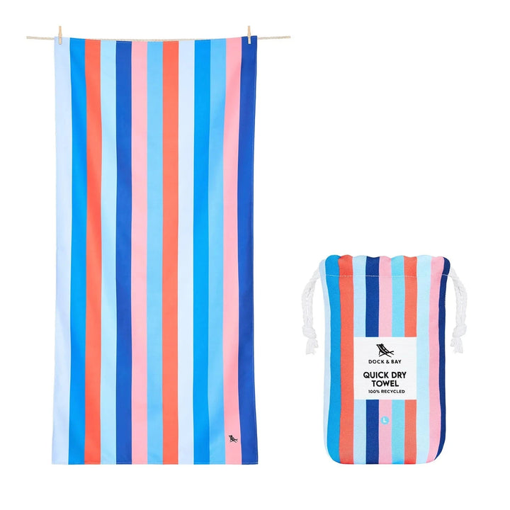 Summer Cabana Quick Dry Towel - Large Beach Towels Dock and Bay Ocean Pavilion 