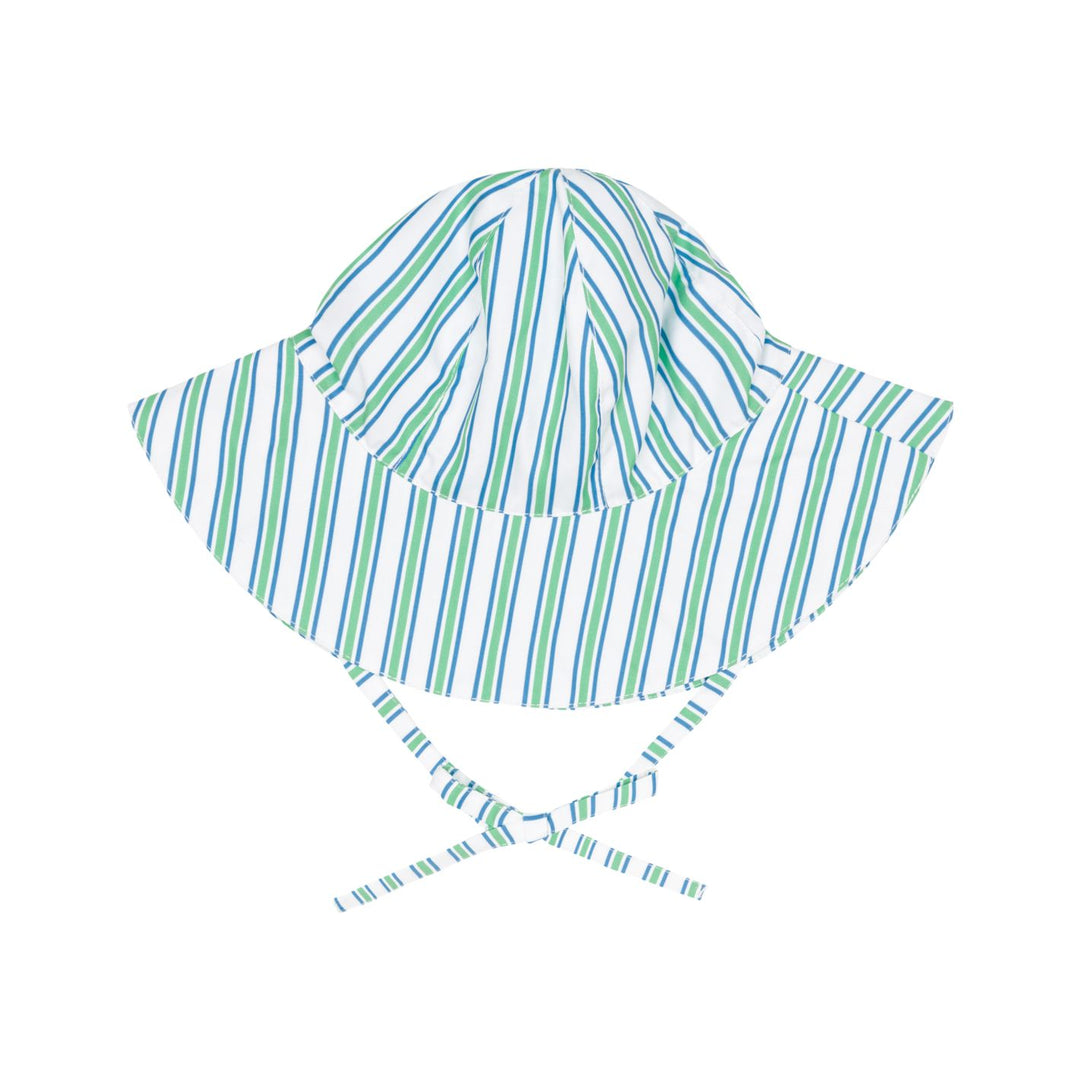 Sun Hat - Baby Tamarin Stripe Boy Hat Minnow 