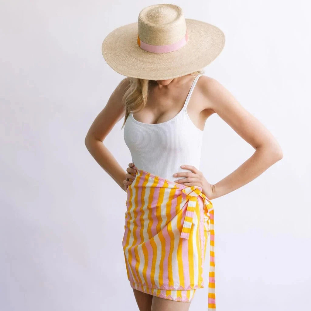 Sunkissed Stripe Marina Sarong Womens Cover Up Sunshine Tienda 
