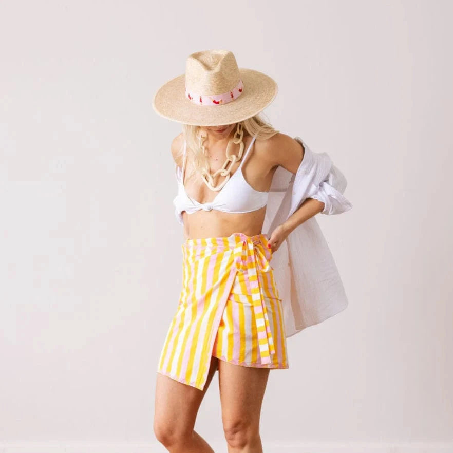 Sunkissed Stripe Marina Sarong Womens Cover Up Sunshine Tienda 