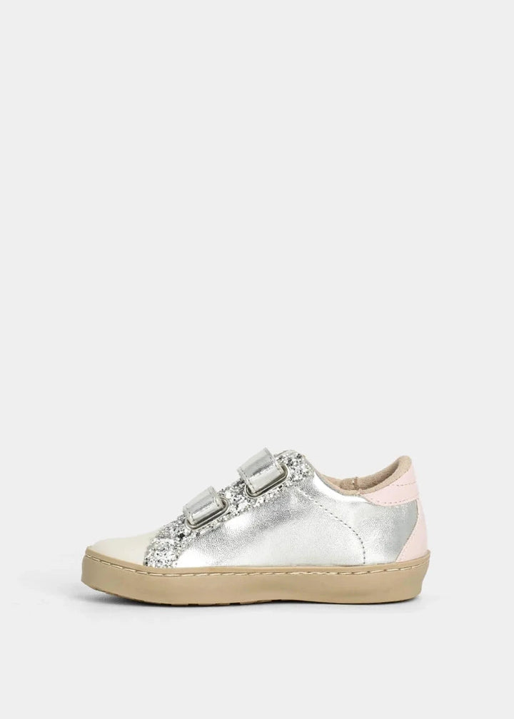 Sunny Toddler Sneakers - Silver Sparkle Children Shoes ShuShop 