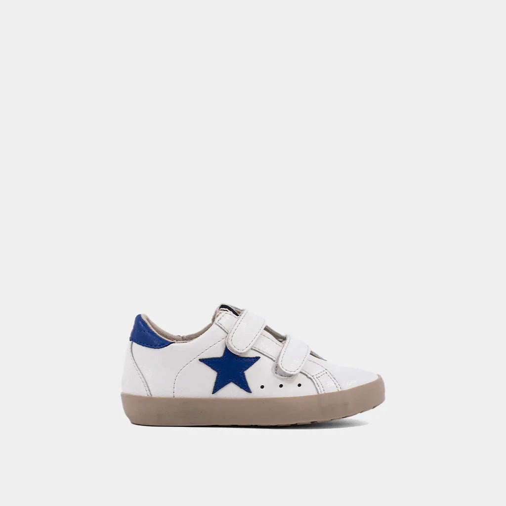 Sunny Toddler Sneakers - White with Navy Children Shoes ShuShop 