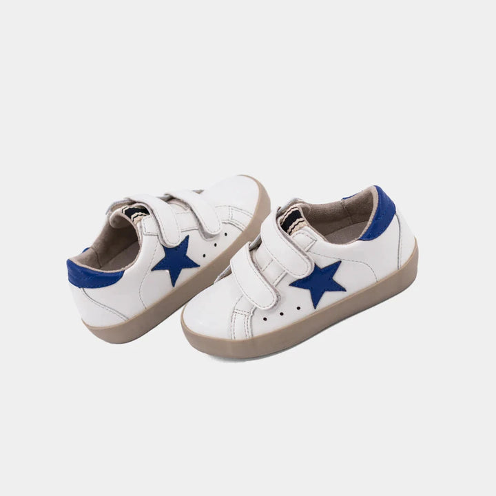 Sunny Toddler Sneakers - White with Navy Children Shoes ShuShop 
