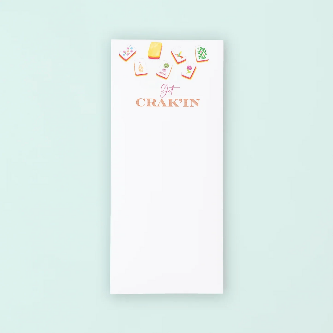 Sunset Mahjong Tiles "Get Crak'in" Listpad Stationery Taylor Paladino 