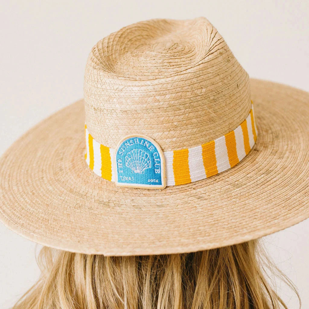 Sunshine Club Patch With Stripes Palm Hat Sunhat Sunshine Tienda 