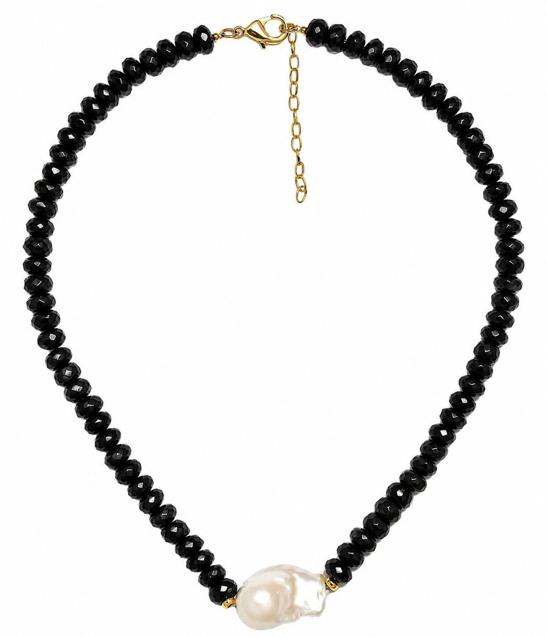 Susie Quartz Beaded Freshwater Pearl Necklace - Black Womens Necklace Lisi Lerch 