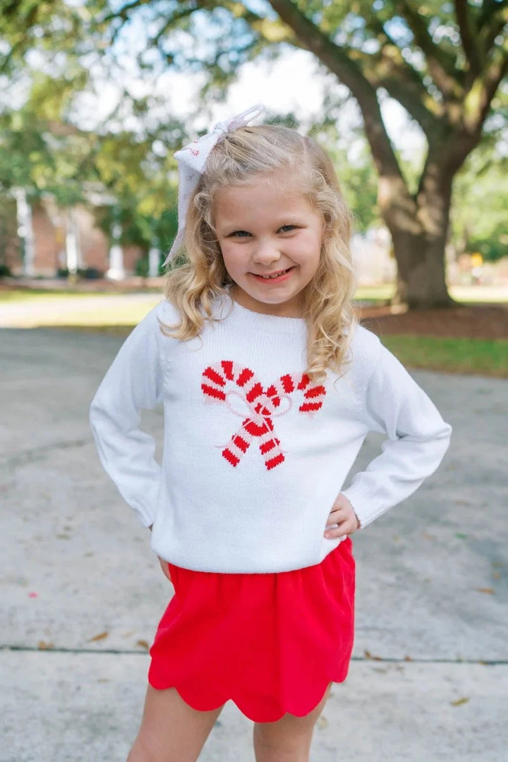 Susie Scallop Corduroy Skirt - High Point Red Girl Skirt Lullaby Set 