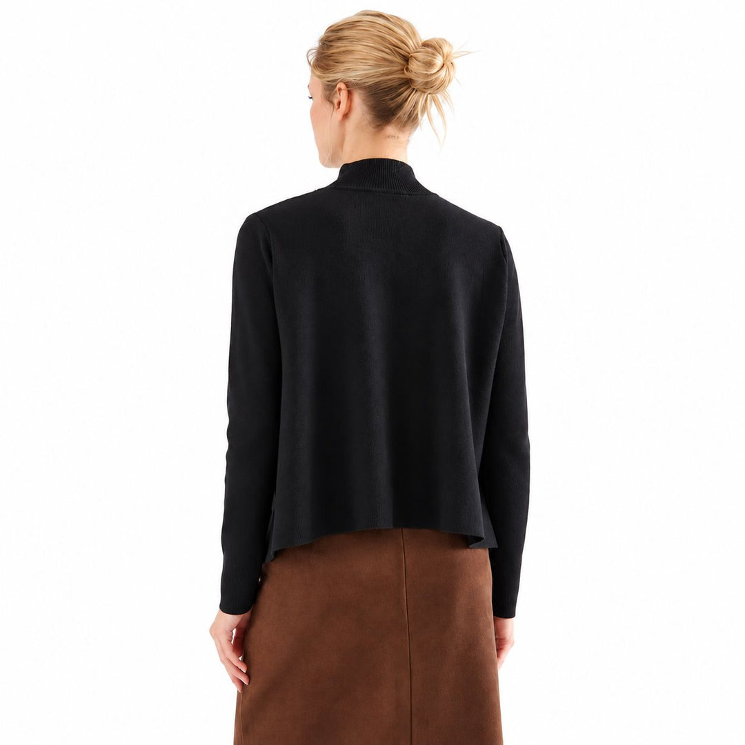 Sutton Mock Neck Sweater - Black Womens Dress Compania Fantastica 