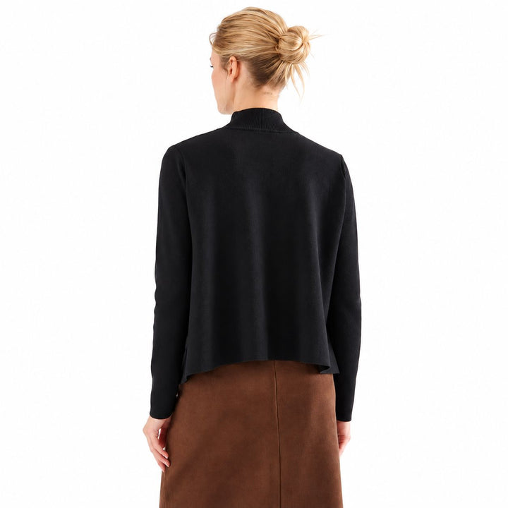 Sutton Mock Neck Sweater - Black Womens Dress Compania Fantastica 