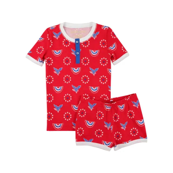 Sutton's Shorts Set - Star Spangled Swag Boy Pajamas Beaufort Bonnet 