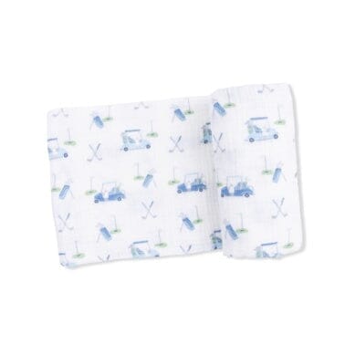 Swaddle Blanket - Baby Golf Carts Blue Baby Blanket Angel Dear 