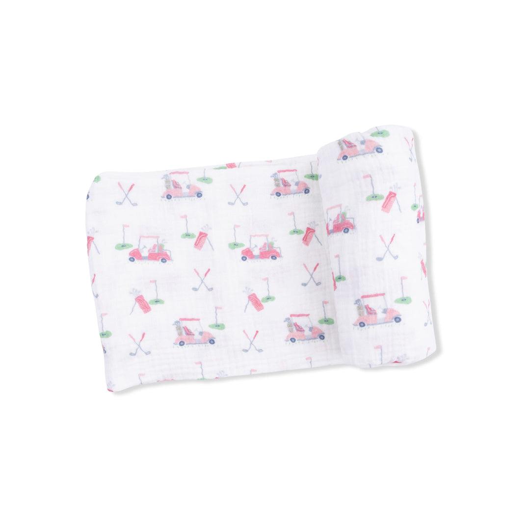 Swaddle Blanket - Baby Golf Carts Pink Baby Blanket Angel Dear 