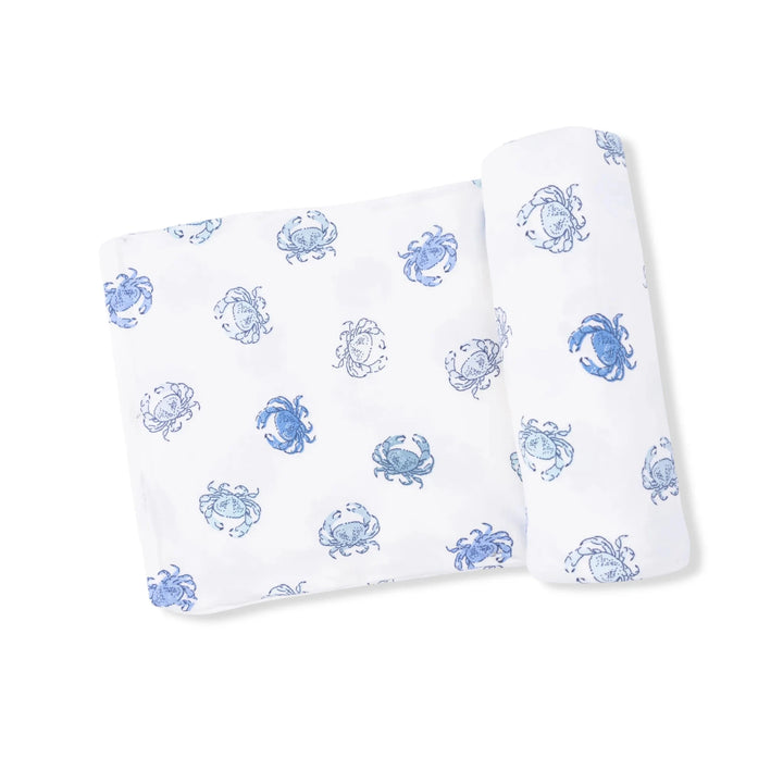 Swaddle Blanket - Blue Crabs Baby Blanket Angel Dear 