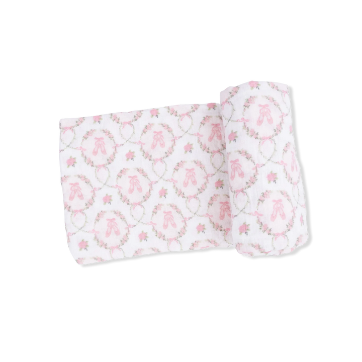 Swaddle Blanket - Cameo Ballet Shoes Baby Blanket Angel Dear 