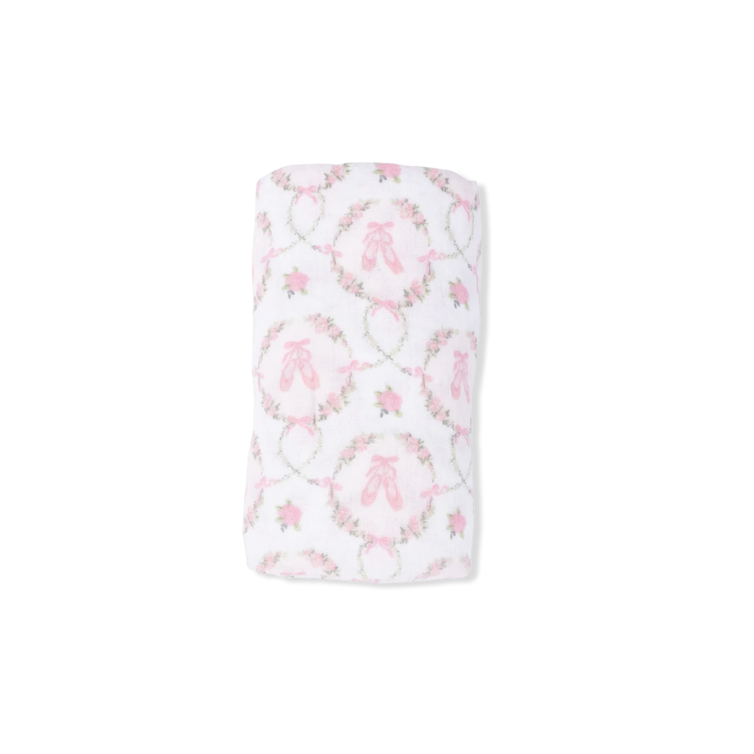 Swaddle Blanket - Cameo Ballet Shoes Baby Blanket Angel Dear 