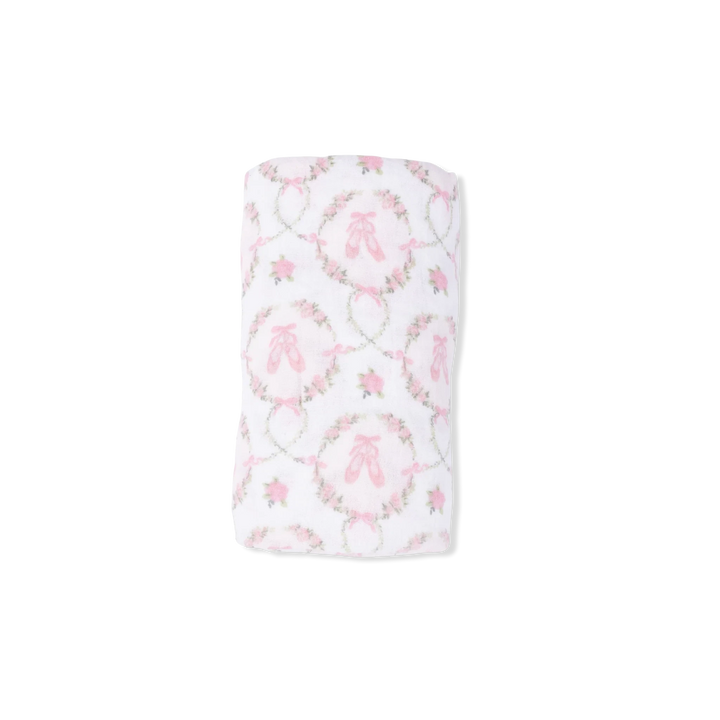 Swaddle Blanket - Cameo Ballet Shoes Baby Blanket Angel Dear 