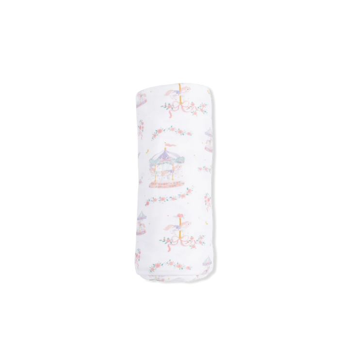 Swaddle Blanket - Carousel with Bows Baby Blanket Angel Dear 