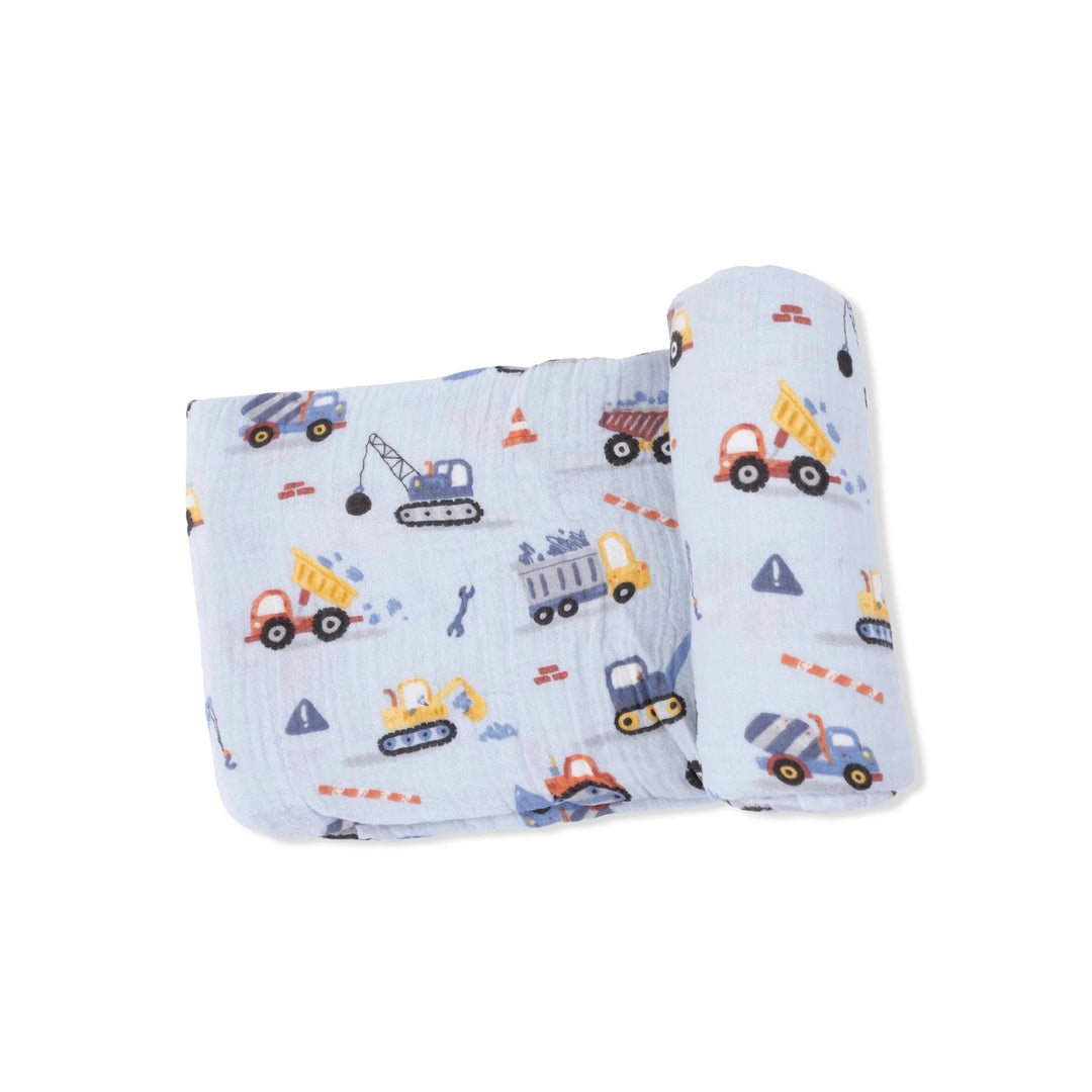 Swaddle Blanket - Crayon Construction Baby Blanket Angel Dear 