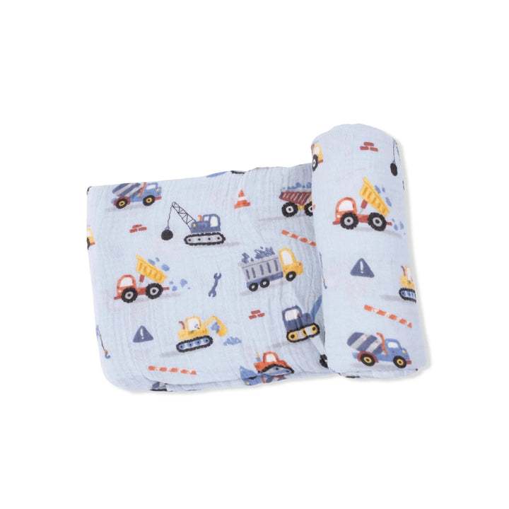 Swaddle Blanket - Crayon Construction Baby Blanket Angel Dear 