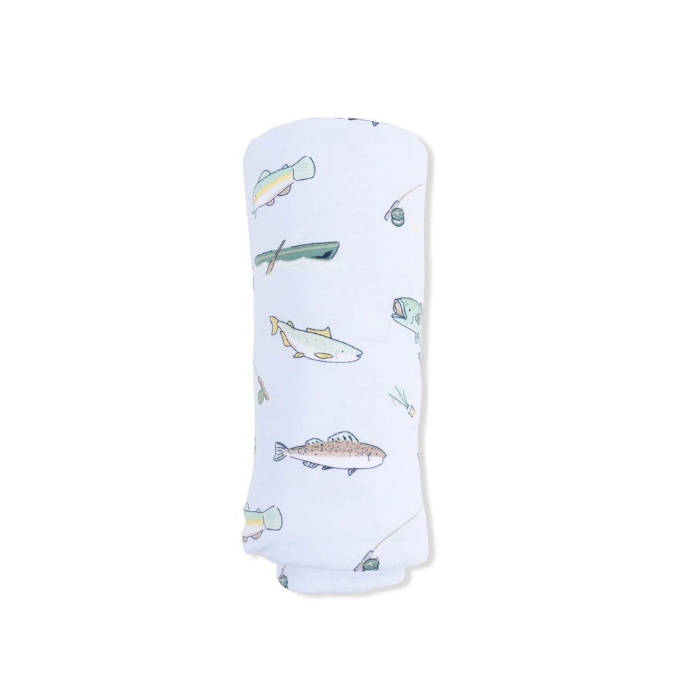 Swaddle Blanket - Fishing Baby Blanket Angel Dear 