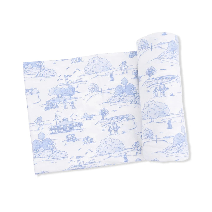 Swaddle Blanket - Golf Toile Baby Blanket Angel Dear 
