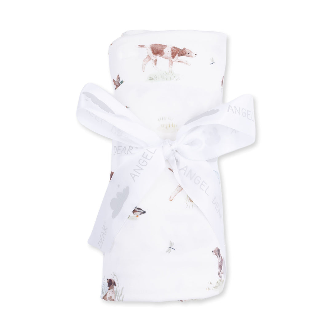 Swaddle Blanket - Pointer Pups and Duck Buddies Baby Blanket Angel Dear 