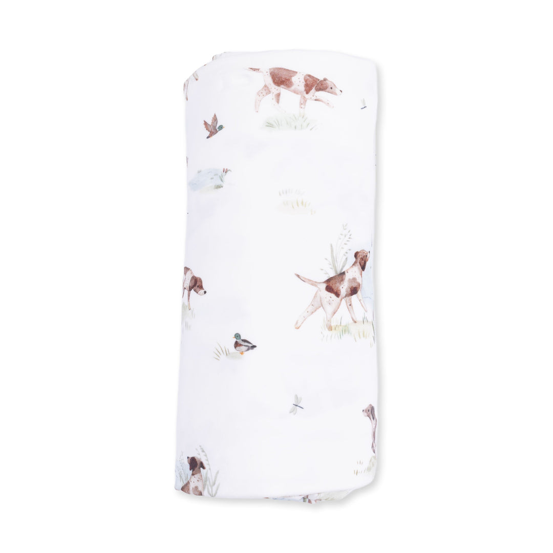 Swaddle Blanket - Pointer Pups and Duck Buddies Baby Blanket Angel Dear 