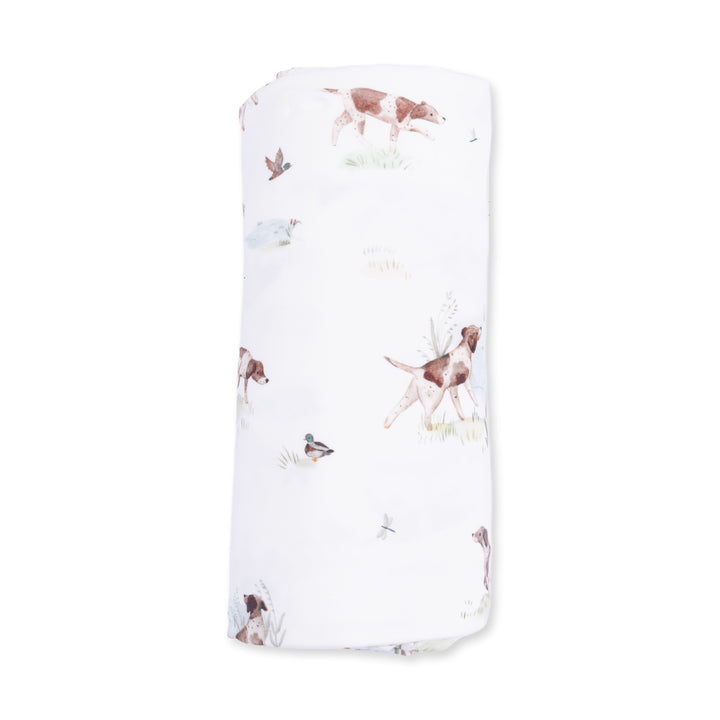 Swaddle Blanket - Pointer Pups and Duck Buddies Baby Blanket Angel Dear 