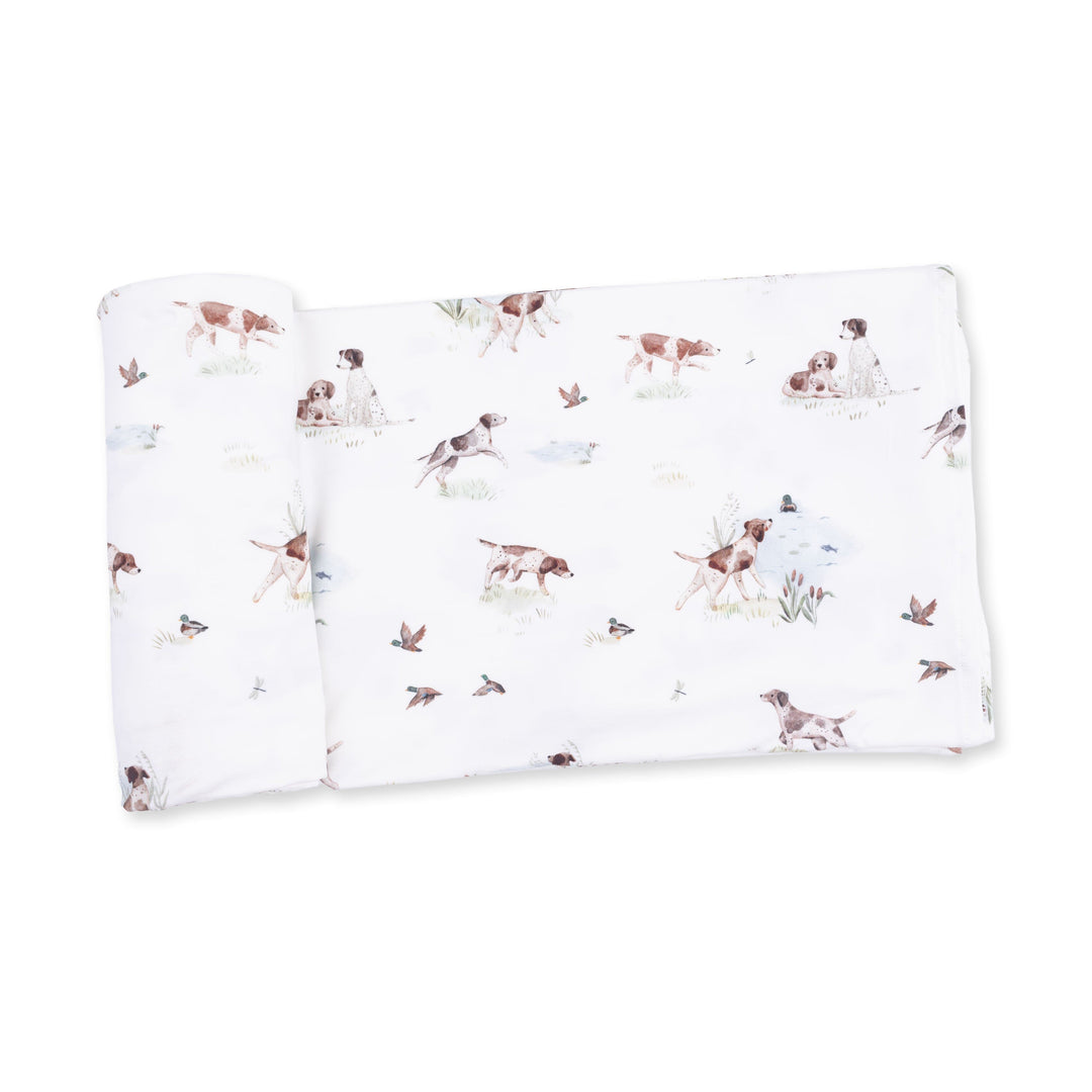 Swaddle Blanket - Pointer Pups and Duck Buddies Baby Blanket Angel Dear 