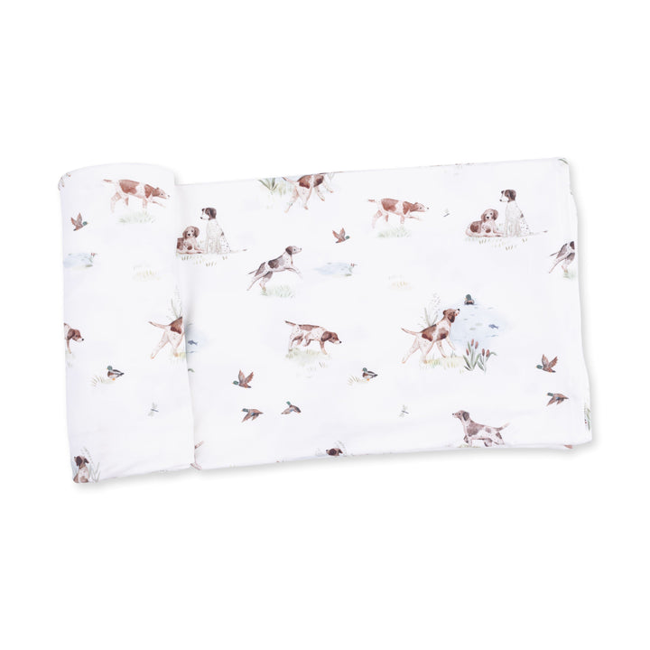 Swaddle Blanket - Pointer Pups and Duck Buddies Baby Blanket Angel Dear 